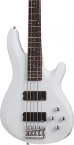 Басс гитара Schecter C-5 Deluxe 5-String Bass Guitar, Satin White