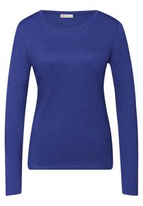 STREET ONE Лонгслив в темно-синем цвете