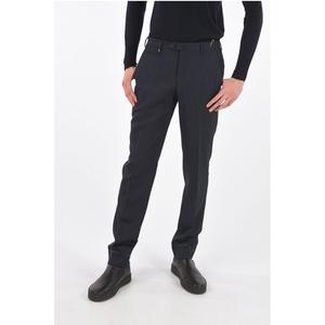 Брюки LEADER из натуральной шерсти твила Corneliani, Blue