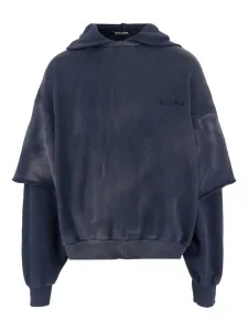 Толстовка с капюшоном и двойными рукавами Cultura, синий