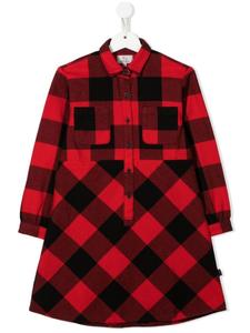 Woolrich Kids платье из органического хлопка в клетку, красный