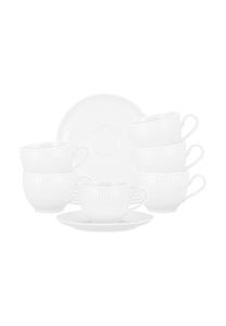 Чашки кофейные Seltmann Weiden Amina с Блюдцеми, 250 мл, 6 штук, белый