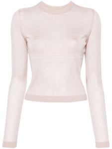 Chiara Ferragni джемпер Maxi Logomania тонкой вязки, розовый