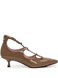 Туфли-лодочки из лакированной кожи 40 мм Anna F., коричневый