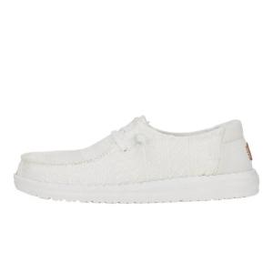 Женские кроссовки-слипоны Wendy Crochet Crochet из кружева белого цвета Hey Dude, белый