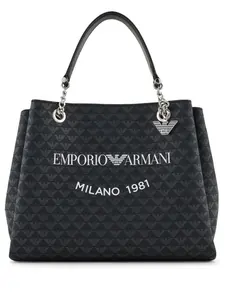 Сумка-тоут Milano 1981 с логотипом EMPORIO ARMANI, черный