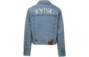EVISU Джинсовая куртка женская с принтом, Denim Blue All Over Print