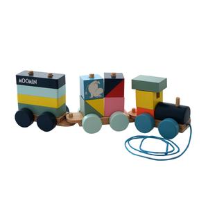 Кубики, Деревянный поезд, Муми-тролли, Набор 23 шт. Barbo Toys