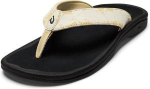 Женские пляжные сандалии OLUKAI Ohana, водонепроницаемые шлепанцы, поддержка свода стопы и комфортная посадка, легкие и прочные, улучшенное сцепление и устойчивость, Toasted Coconut/Pa\'i