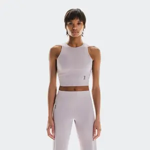 Женская короткая трикотажная футболка All-Day Ribbed On, фиолетовый