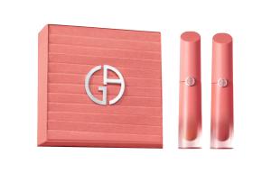 GIORGIO ARMANI AMANI Nude Brown жидкая помада для губ двойная ручка коробка глянцевая легко растушевывается натуральное увлажнение 4мл+4мл