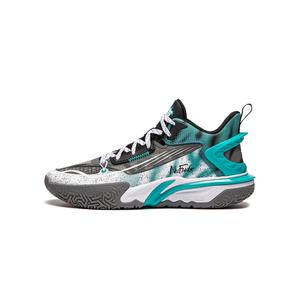 Детские баскетбольные кроссовки GS Low-top Tar Gray/standard White/French Green Lining Young, зеленый