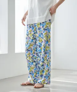 Удобные широкие брюки с цветочным принтом Coen, цвет Kelly