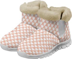 Женские зимние ботинки с противоскользящей подошвой, утепленные мемори-фоамом, с меховой отделкой для улицы Glomenade, White Heart