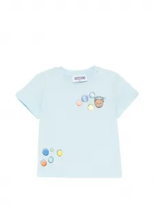 Футболка с графическим принтом Moschino Kids, синий