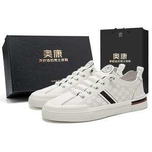 AOKANG Антискользящие износостойкие дышащие повседневные низкие туфли для мужчин с эффектом увеличения роста в коробке черные, цвет Black[Box]