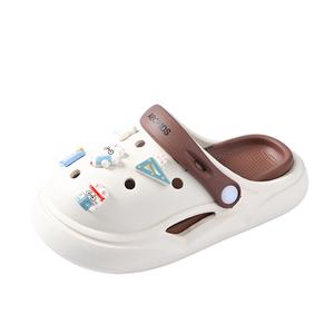 Детские тапочки, устойчивые к истиранию, легкие, амортизирующие, нескользящие ABC KIDS, белый/коричневый