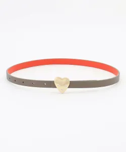 Двусторонний пояс с пряжкой в форме сердца Suite, цвет Beige [033]