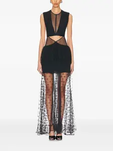 Платье макси с вырезом Stella Mccartney, черный