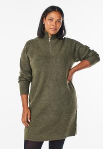 Платье Zizzi MIT HOHEM KRAGEN, Sea Turtle Melange/Mottled Green