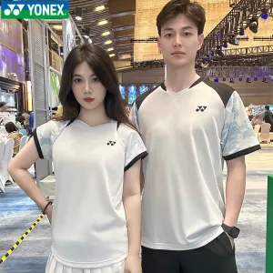 Футболка женская V-образным вырезом YONEX, champagne