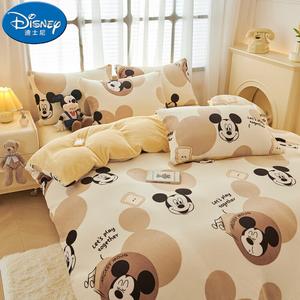 Disney Пододеяльник 220х240 см из молочного велюра, Disney Mickey Yellow, официальный