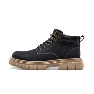 KANGNAI Черные короткие ботинки мартин, цвет Black