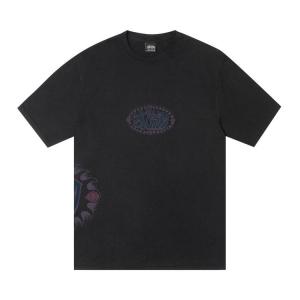 Футболка Stussy Wave Oval Tee Pigment Dyed, Black