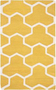 Ковер SAFAVIEH, 61 x 92 см, Cambridge Collection, Gold & Ivory, ручной работы из марокканской шерсти, идеально для помещений с высокой проходимостью: прихожая, гостиная, спальня (CAM146Q)