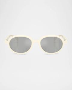 ME8006 Овальные солнцезащитные очки Moncler, прозрачный