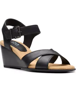 Эммалай Iris кожаные босоножки на платформе Clarks, черный