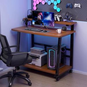 Компьютерный стол Naijia Lashi Black Oak Color 80 см [с колесиками] для дома, мини-письменный стол