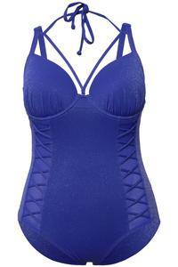 Купальник-футболка Ulla Popken, темно-синий