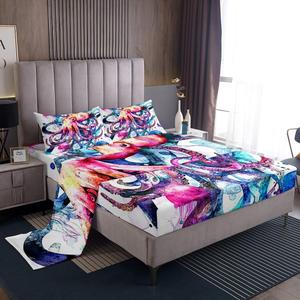 Erosebridal Комплект постельного белья Giant 3D с осьминогом, медузами и морскими животными в океанской тематике, Blue,purple