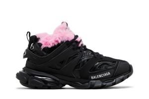Кроссовки Balenciaga Wmns Track Sneaker 'Fake Fur - Black Pink', черный