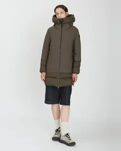 Женский пуховик Becancour длинный с водоотталкивающим нейлоном Canadian Classics, зеленый