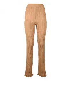 Элегантные брюки из вискозы и полиэстера Elisabetta Franchi, коричневый