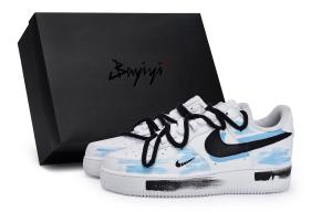 Nike Air Force 1 811 Manufacture Exoskeleton Blue Special Shoe Box Женские низкие скейтбордские кроссовки Белый Черный Синий