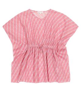 Платье из принтованного хлопка Chloé Kids, Red Pink