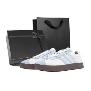 Adidas Neo Кроссовки для скейтбординга VL Court 2.0 с противоскользящим покрытием, износостойкие, унисекс, синие, белые