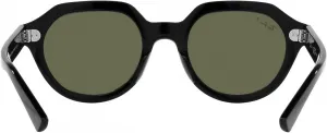 Женские солнцезащитные очки Ray-Ban Rb4399 Gina Square, Black/Green Polarized