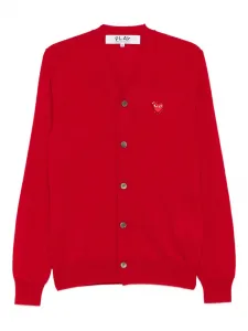 Кардиган с эмблемой и стразами Comme Des Garçons Play, красный