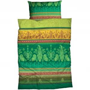 Постельное белье CASATEX «Esa» с орнаментом и цветочным дизайном, зеленый