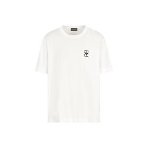 Футболка Asv с резиновым логотипом EMPORIO ARMANI, белый