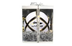 LINING Размер 4 футбольный мяч TPU Unisex черный белый