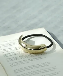 Металлическая резинка для волос Three Four Time/Curved, цвет Gold