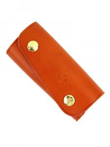 Кожаный футляр для ключей Il Bisonte на кнопке