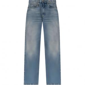 Широкие джинсы с потертостями R13, голубой