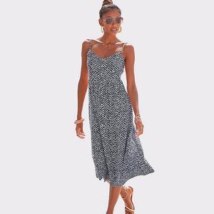 Женское платье с панелью на пуговицах Lascana, Navy Ivory