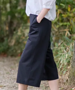 Хлопковые брюки длиной 3/4 Studio Picone, цвет Black (001)